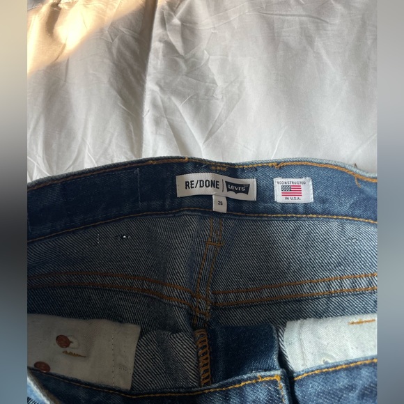 RE/DONE 70s Straight Leg crystal-embellished Jeans orig $515 size 25 - Picture 5 of 8